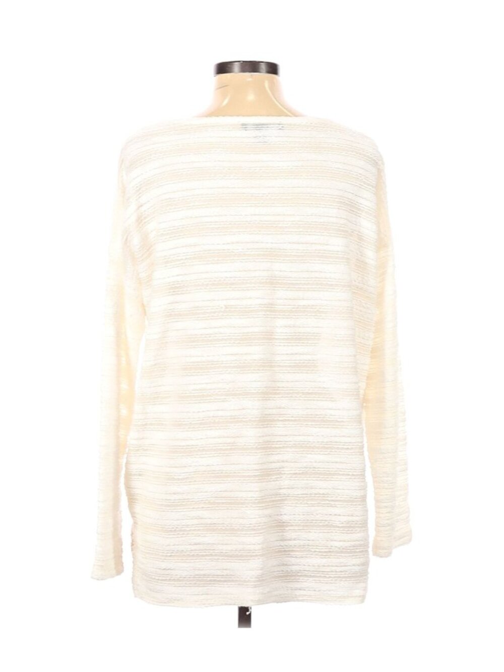 Karen Kane Womens Textured Knit Sweater Long Sleeve White Size L - Picture 3 of 5